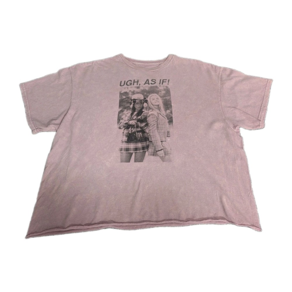 Clueless "UGH, AS IF!" Graphic Tee Pink XL Y2K Movie T-Shirt